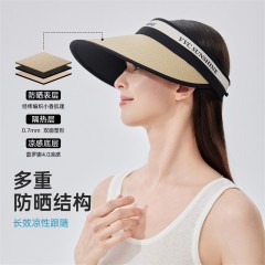VVC东方小香·花漾防晒空顶帽 VGM5S777撞茶/宽带 6977679643750