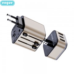 engue恩谷 劲量 3.4A双USB+Type-c全球转换插头EG-701