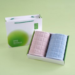UOMI 良品生活 纯棉毛巾 2条装 颜色随机  6972045563083
