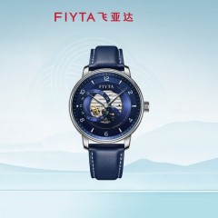 飞亚达（FIYTA）摄影师系列自动机械镂空蓝盘时尚男表JGA100037.WLL 6955690232993