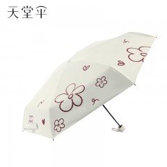 天堂伞五折晴雨伞52CM*6K朵朵奇遇56303E（蔻玉纺黑胶）流光白/若芙粉/银星蓝/午夜蓝6912003563038