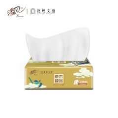 清风敦煌文创原木纯品系列3层100抽4提一箱24包AR60SDH-1箱6922266490408