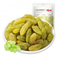 百草味 无核绿葡萄干100g*2袋        偏远另算运费