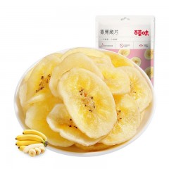 百草味 香蕉脆片75g*2袋           偏远另算运费