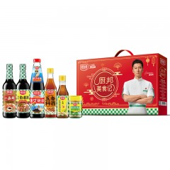 厨邦调味品美食记礼盒6件套B01手提礼盒装  690290202083  偏远另加运费