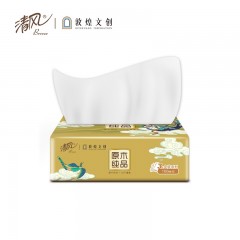 清风敦煌文创原木纯品系列3层100抽一提6包AR60SDH/AR60SDH-1提6922266490361