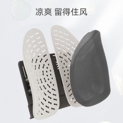 米乔双肺叶动态支撑166透气网孔10cm可调腰垫WP-0442黑色