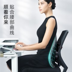 米乔双肺叶动态支撑166透气网孔10cm可调腰垫WP-0442黑色