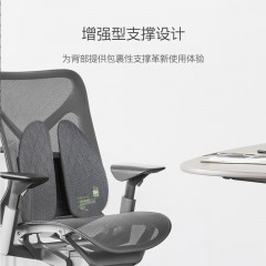 米乔三弹簧环腰抱8000+网孔10cm可调腰垫WP-0902黑色/灰色