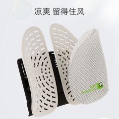 米乔双肺叶三弹簧3D散热网布10cm可调腰垫WP-0903白色