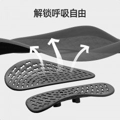 米乔双肺叶专利卡扣166透气孔10cm可调腰垫WP-4400黑色