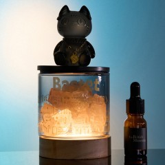 大英博物馆安德森猫和她的朋友们系列晶石香薰灯摆件香氛礼盒250g+15ml（6975028653566）