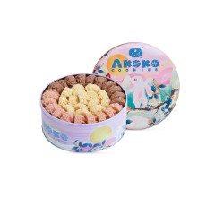 AKOKO小花曲奇法式三味560g圆罐 法式三味（草莓味+海盐味+可可味） 6971099920415